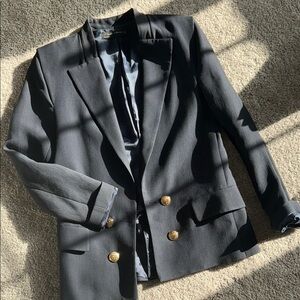 Zara dark blue Blazer with Gold Buttons